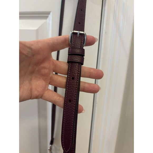 Coach CM031 Charlotte Leather Shoulder Crossbody Bag Rivets Deep Berry Studded - Picture 3 of 14